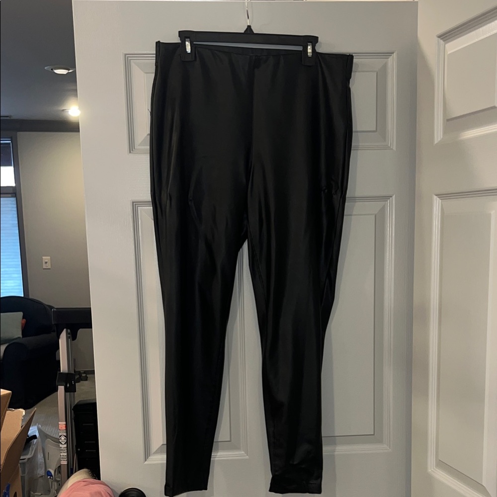 Black Faux Leather Pants